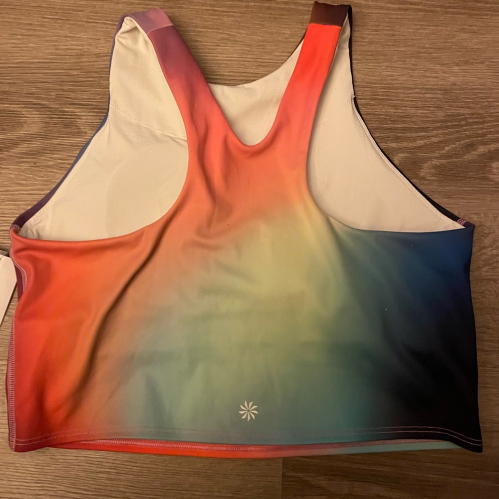Athleta Rainbow Long Line High Neck Sports Bra
M